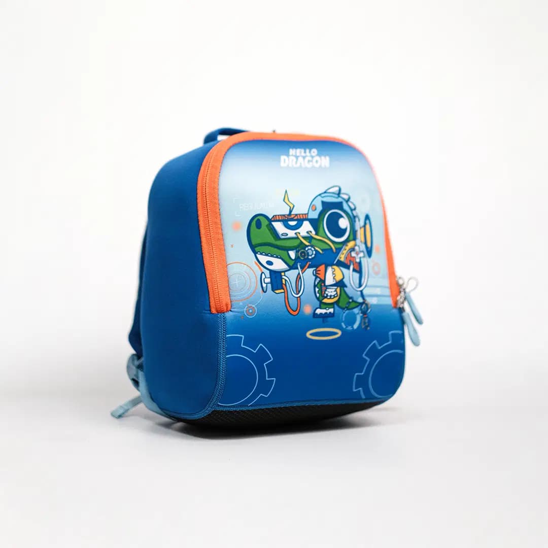 Sac a Dos Ergonomique Hello Dragon Bleu Ciel Ref NPB21059S-BC 2