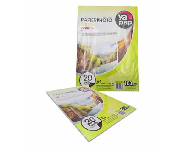 Papier Photo Double Face A4 20 Feuilles 180 g/m2 Ya 1302