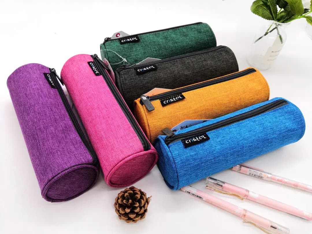 Trousse Uni Toile Ronde Multi-coul Cristral CR-1933