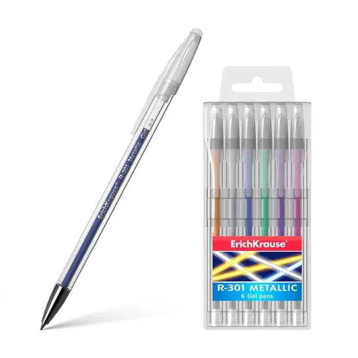 Pochette 6 Stylo Gel Matalique Ek R-301
