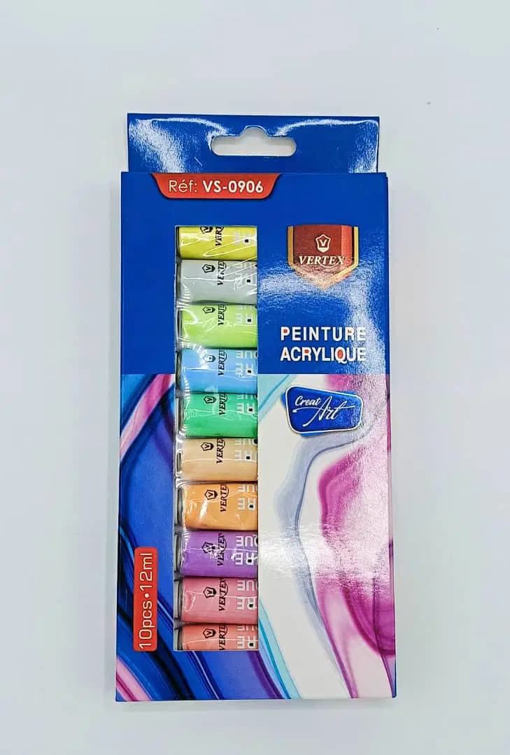 Guache Vertex Agrilic de 10 Pastel 12 Pcs Display VS0906