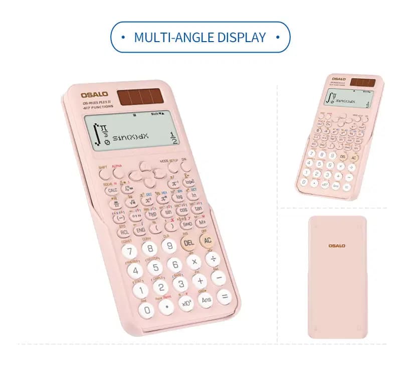Osalo Calculatrice Scientifique Série Ii - 417 Fonctions OS-991ES Plus Ii Pink 3