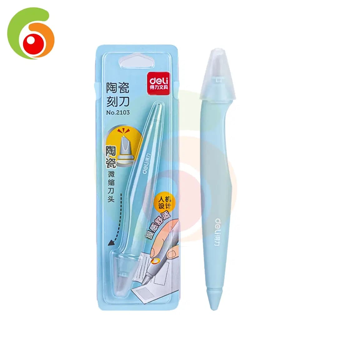 Couteau D'ert en Ceramique 130mm Deli Ref 2103-B Bleu