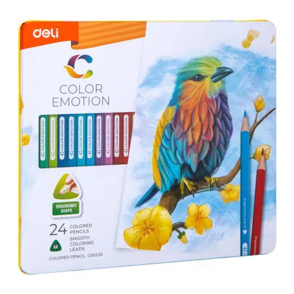 Crayon Couleur de 24 Gm Color Emotion Boite Metalique Deli Ref 00225 69352053088