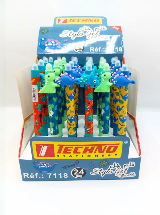 Stylo Gel Fantaisie Effacable Dinasaurs Ref 7118 2