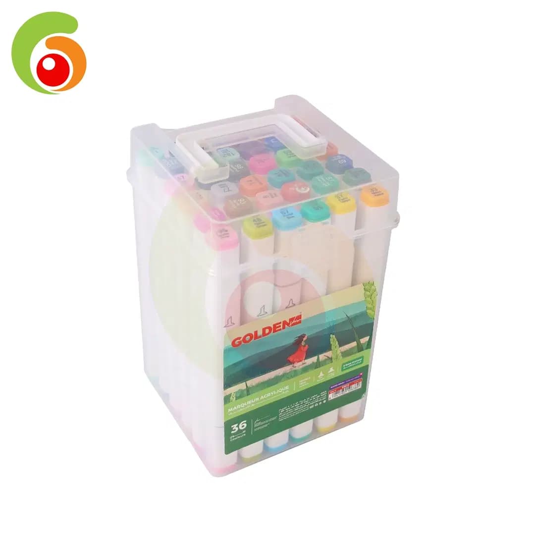 Marqueur Acrylique Double Tete 36 Couleurs Ref 81612 Golden