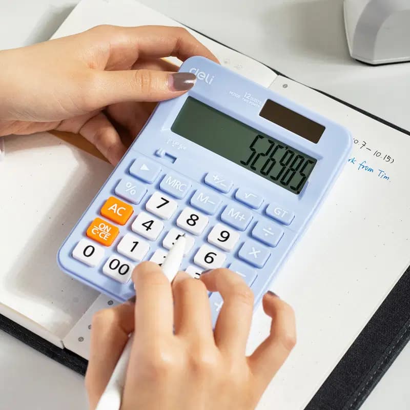Calculatrice de Bureau 12 Chiffres 108.7*152.1*29.8MM Blue 2
