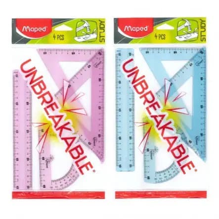 Ensemble de Tracage 4PCS Maxi 20CM Study Unbreakable Maped 981703