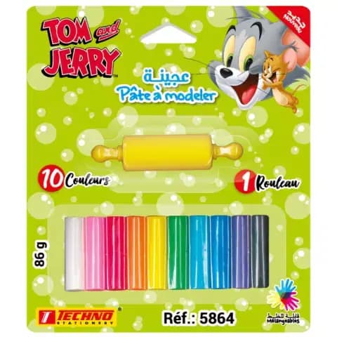 Pate Modeler 10 COULEURS+1ROULEAU Techno 5864 8851934822198
