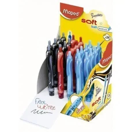 Stylo a Bille Maped Retractable Freewriter Bleu/noir/rouge/vert