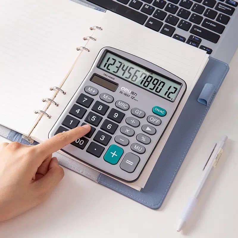 Calculatrice de Poche 12 Chiffres 120*152.8*29MM Dark Gray 5
