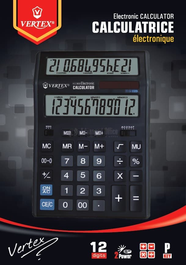 Calculatrice Vertex Double Afficheur VC2633