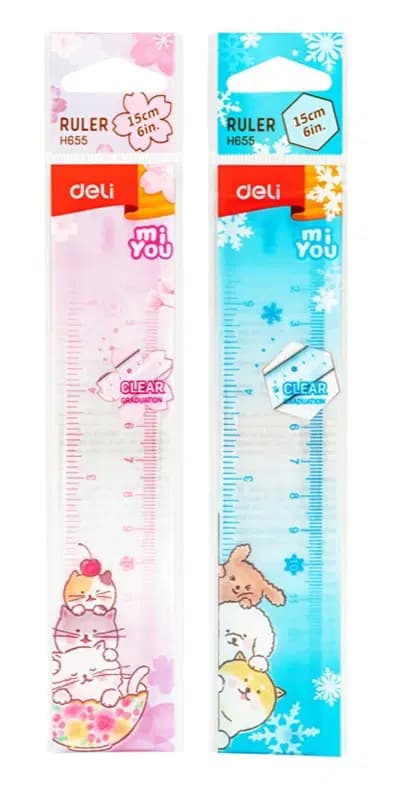 Regle Scolaire 15CM Ps Boite de 60 Miyou Deli H655 6921734904850