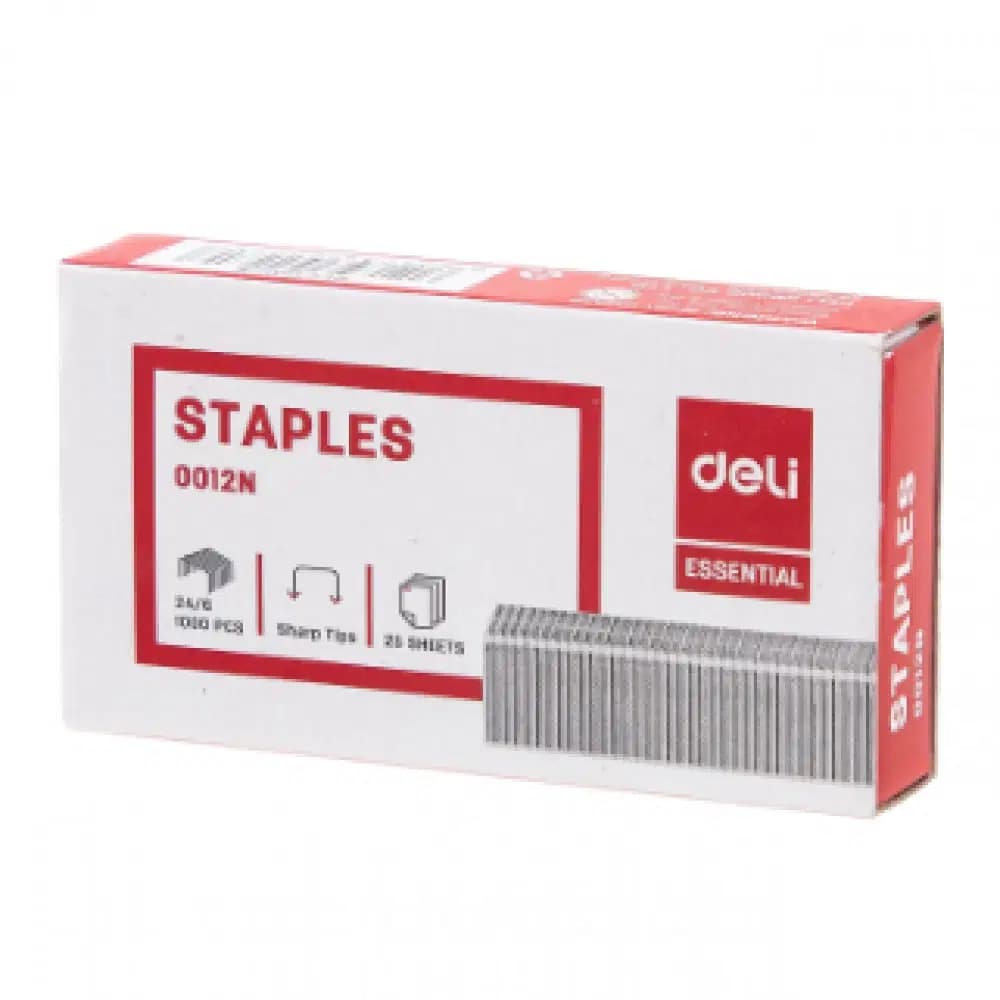 Boite Agrafes 24/6 100pcs Deli Ref 0012N