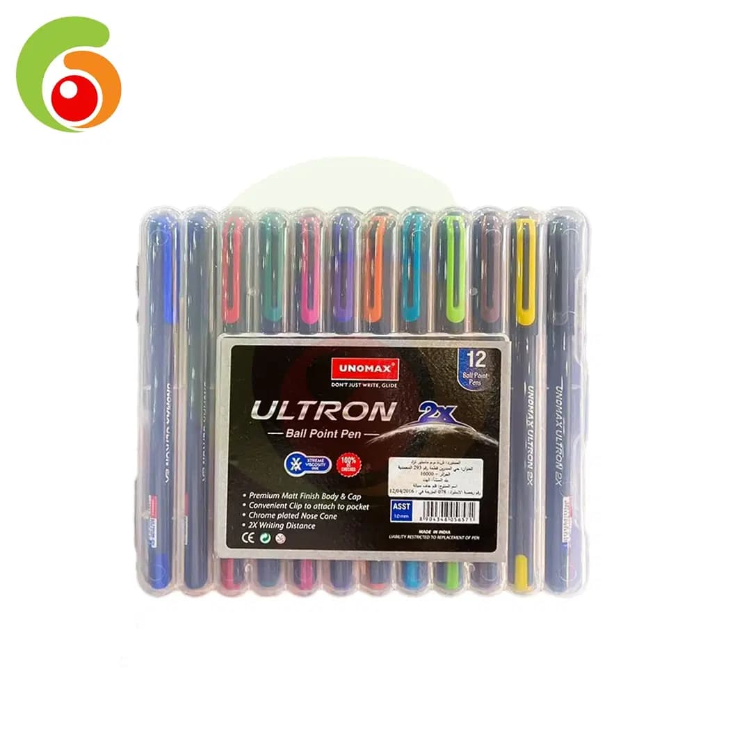 Unomax Ultron 2X Pack de Stylos 12 Couleurs