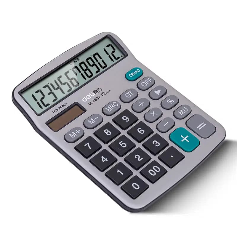 Calculatrice de Poche 12 Chiffres 120*152.8*29MM Dark Gray 2