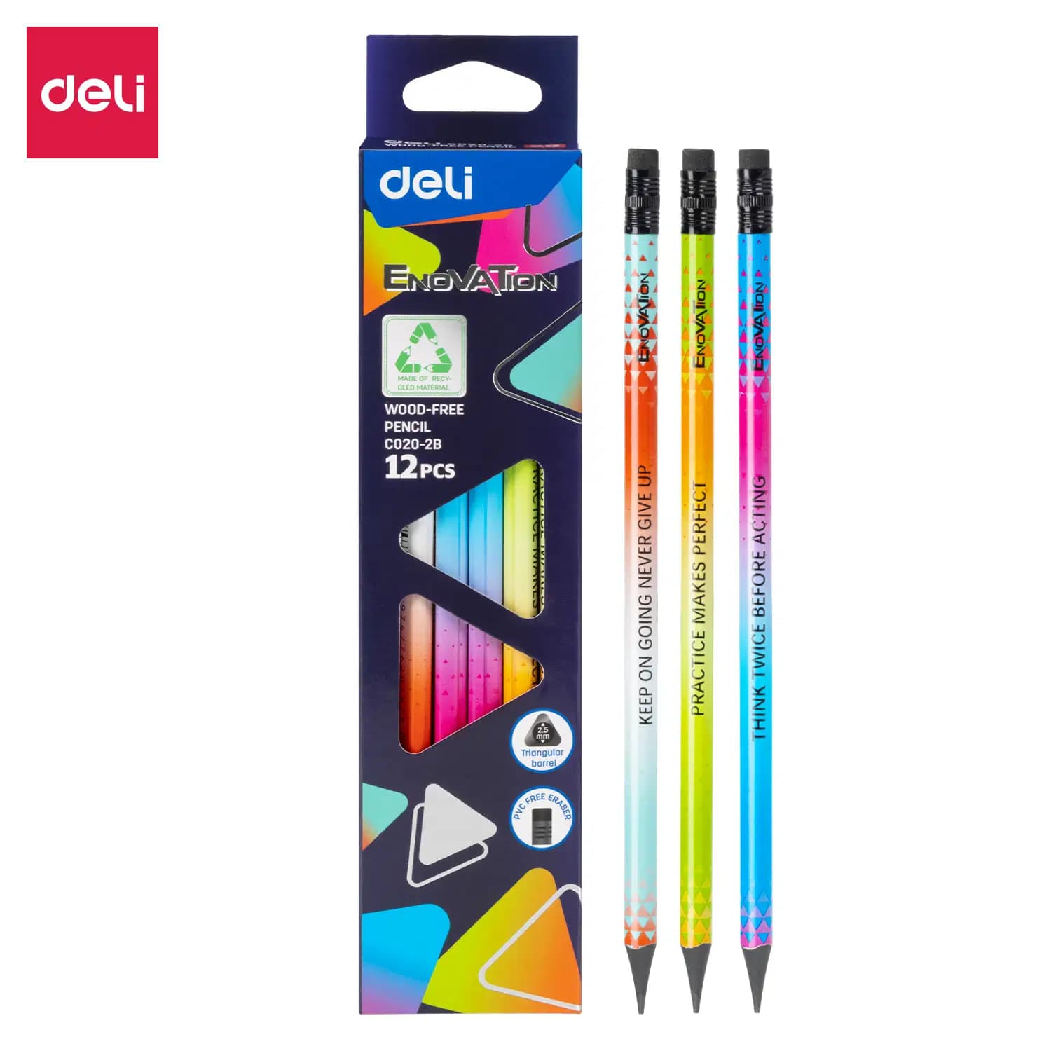 Crayon Noir Avec Gomme 2B Envation Wood Deli C020-2B