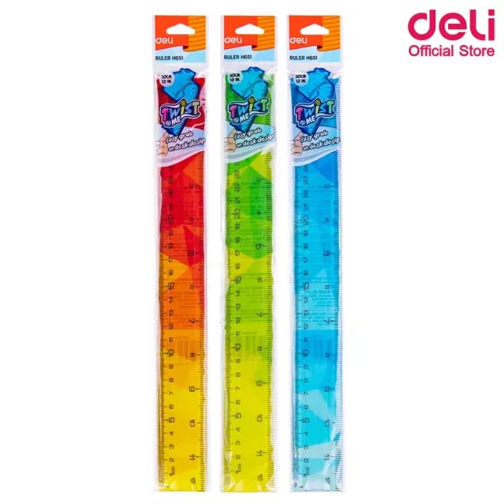 Regle Scolaire 30CM Flexible Twist Me Deli H651 6921734971418