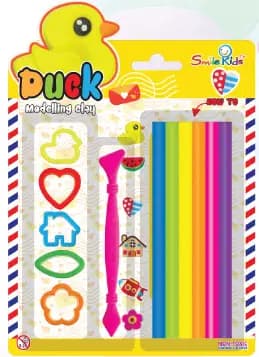 Pate a Modeler Smile Kids 100G S-blister 5MOULES+COUTEAU 6COULEURS 8858784833442