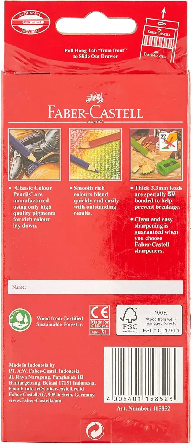 Crayons de Couleur Classic Bte de 12 Pcs Fabr Castel Ref 115852 2