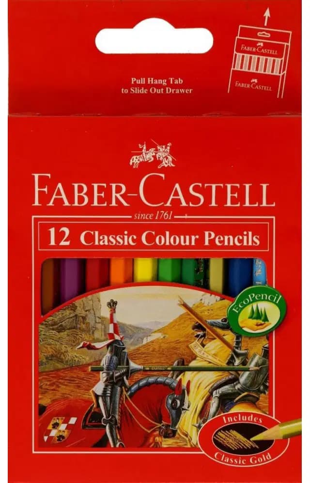 1	CRAYONS de Couleur Classic Mini Bte de 12 Pcs Fabr Castel Ref 115851
