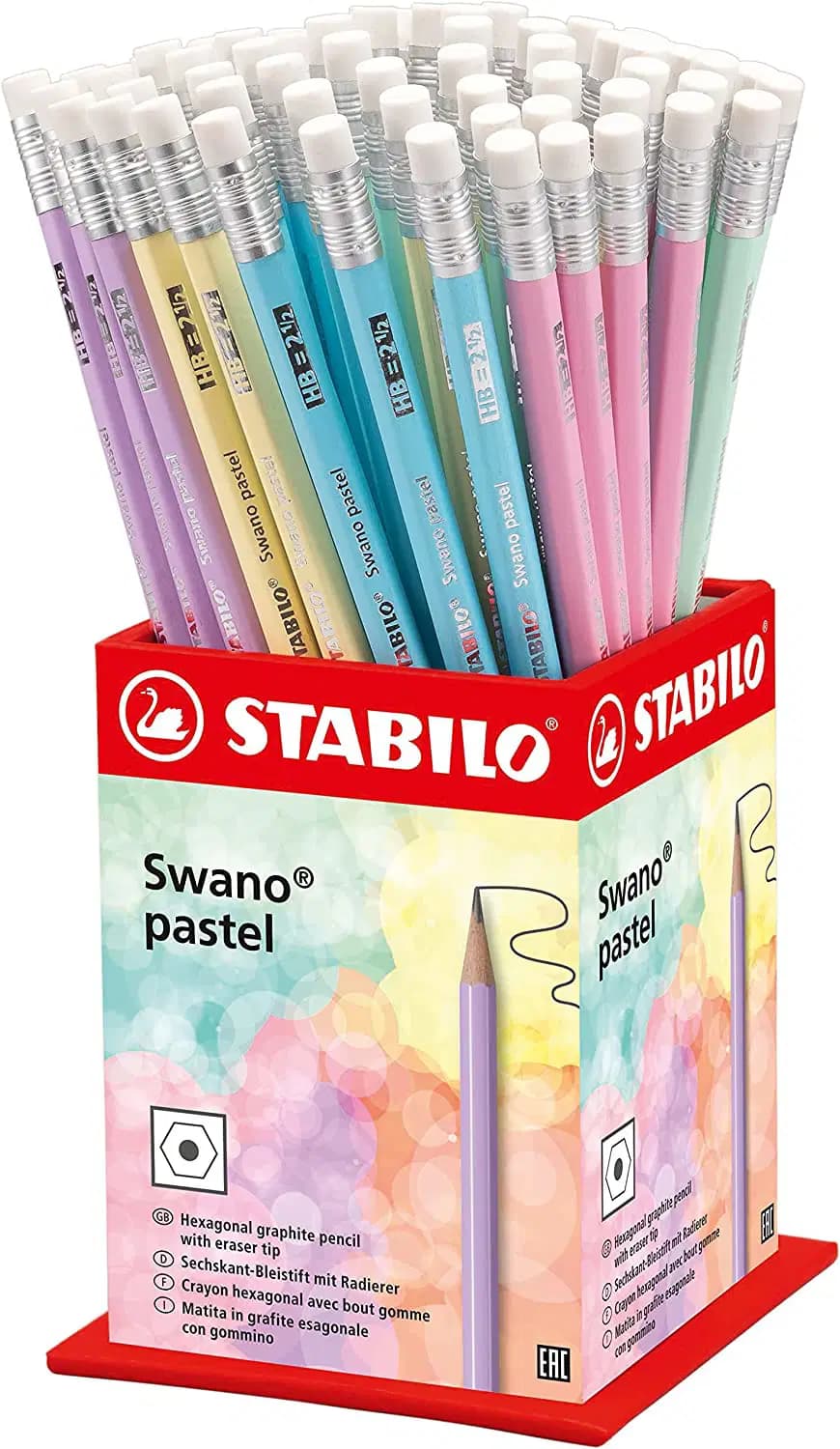 Crayon Graphite Swano Pastel Rt Hb en Pres Stabilo 4908/72-HB