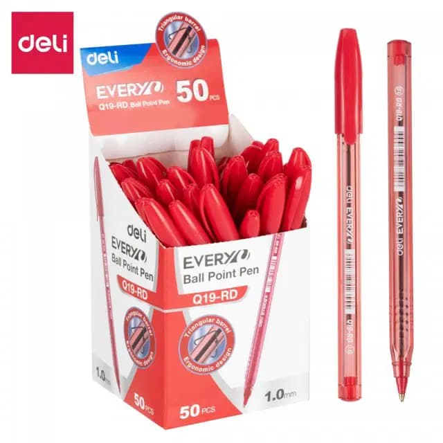 Stylo a Bille 1.0MM Boite de 50 Everyu U Q19-BL Deli 3