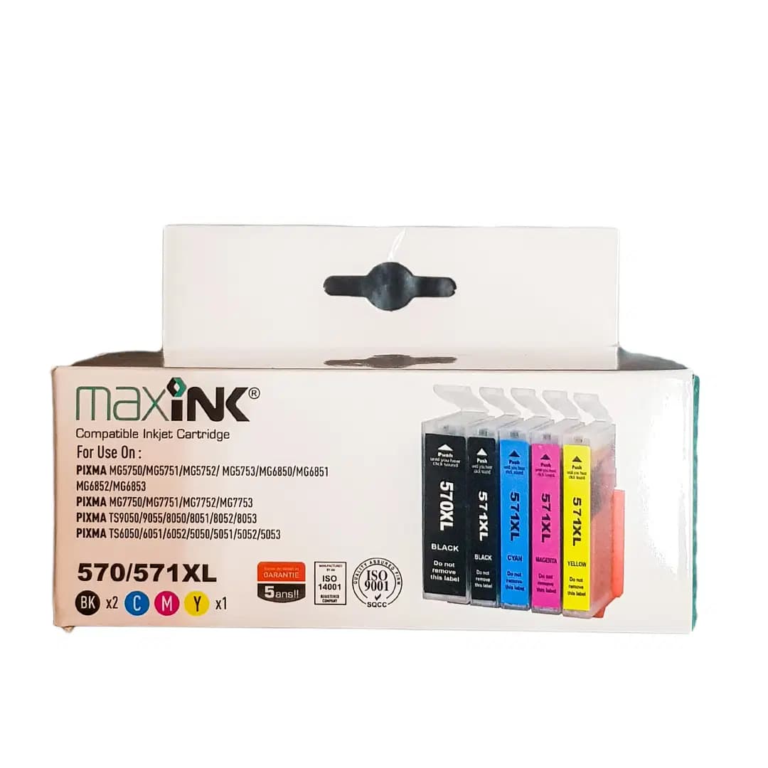 Pack 570XL/571XL Cartouche Canon MG5700/5750/5751/5752/5753/MG6800/6850/68516852