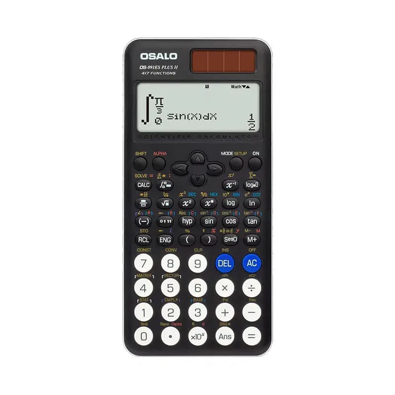 Osalo Calculatrice Scientifique Série Ii - 417 Fonctions OS-991ES Plus Ii Black