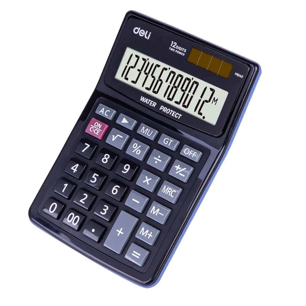 Calculatrice de Bureau 12 Chiffres Water Protect Deli M04031