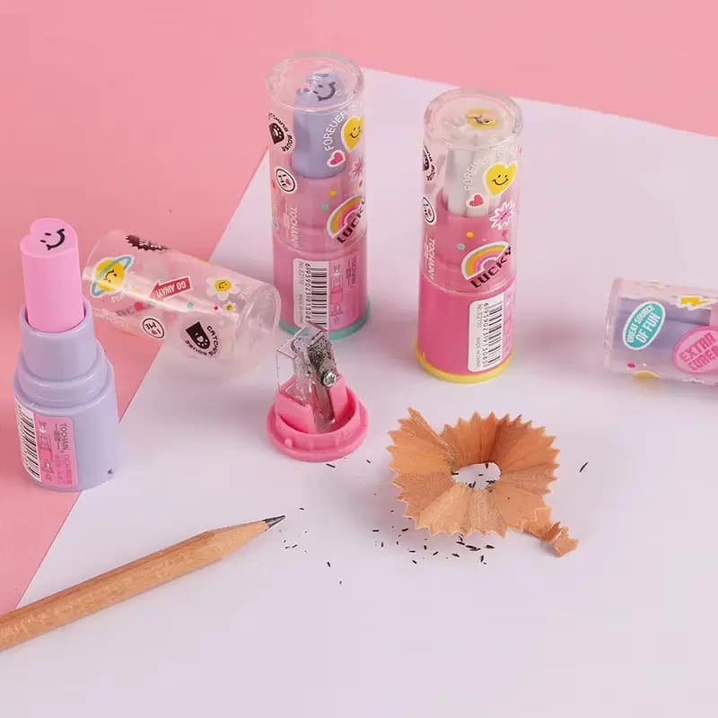 Taille Crayon + Gomme Rouge a Levre Bhm Ref E2110 3