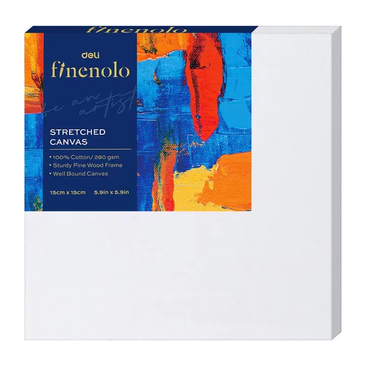 Toile Stretch Pour Peintue 100/100 Coton White 15*15cm/280grs