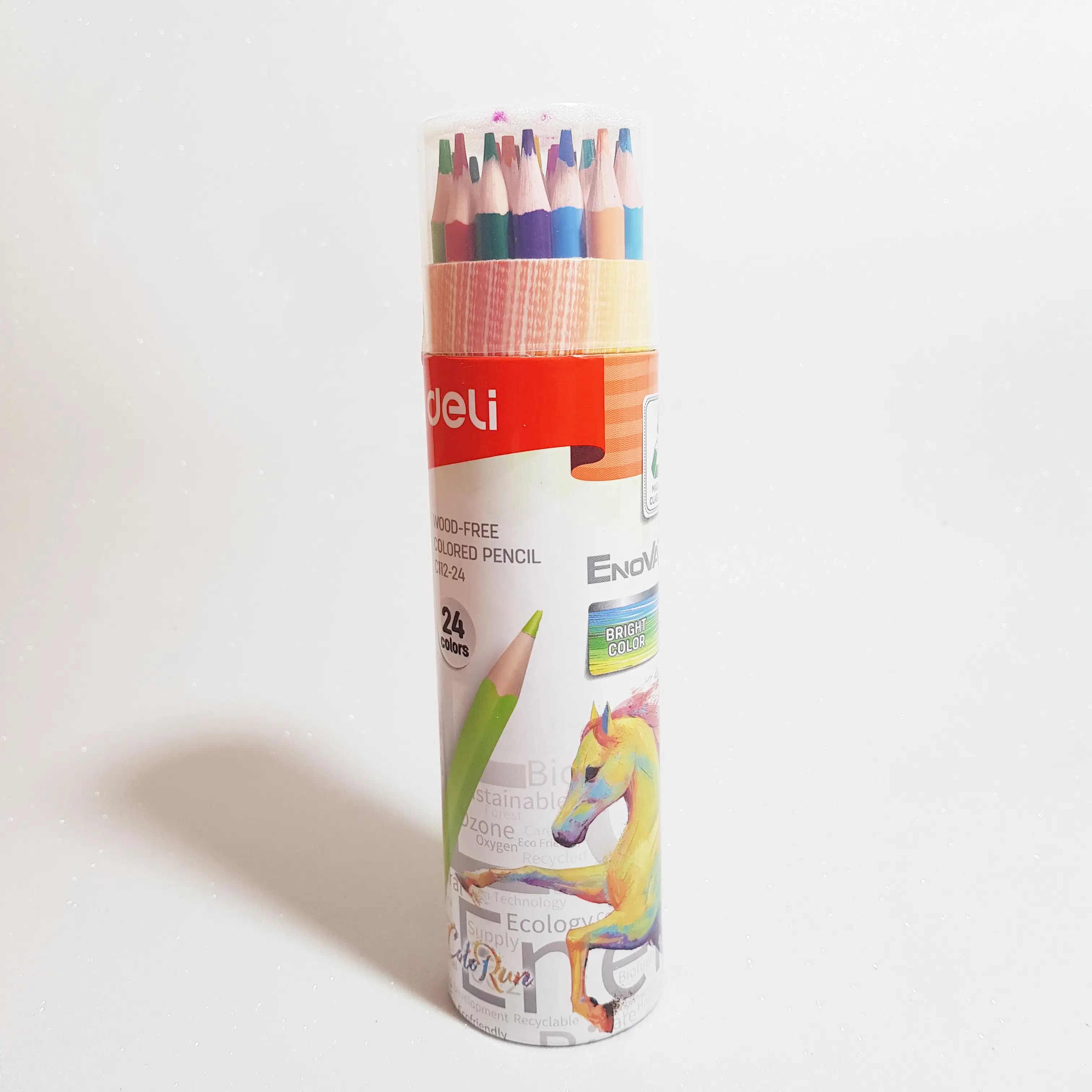 Crayon Couleur de 24 Boite Rond Wood Free Enovation Deli C 112-24 6921734934000