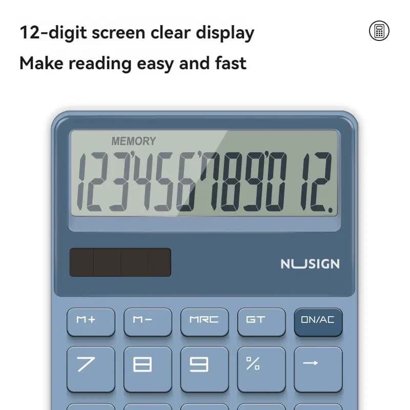 Calculatrice de Bureau 12 Chiffres 163*106*20MM Nusign Purple 3