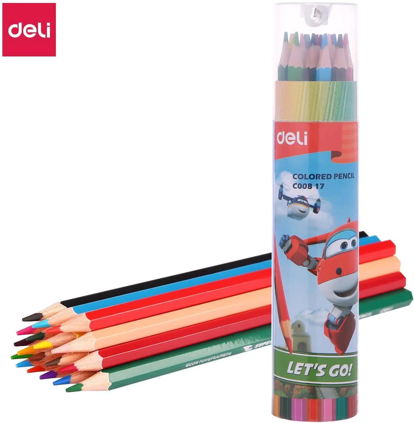 Crayon Couleur de 18 Gm Super Wings Deli Ref C00817