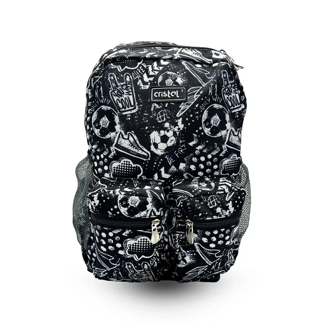 Sac a Dos Scolaire Double Poche Frontale Cristal CR-4633