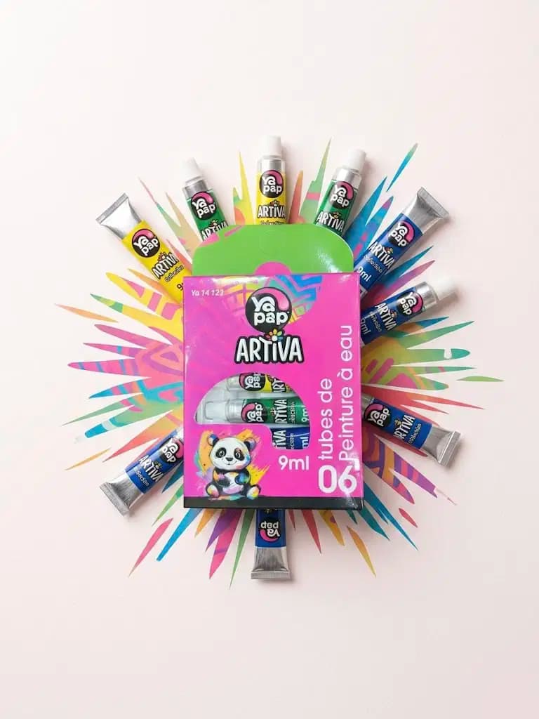 Peinture a Eau 9ml de 06 Couleurs Yapap YA14123