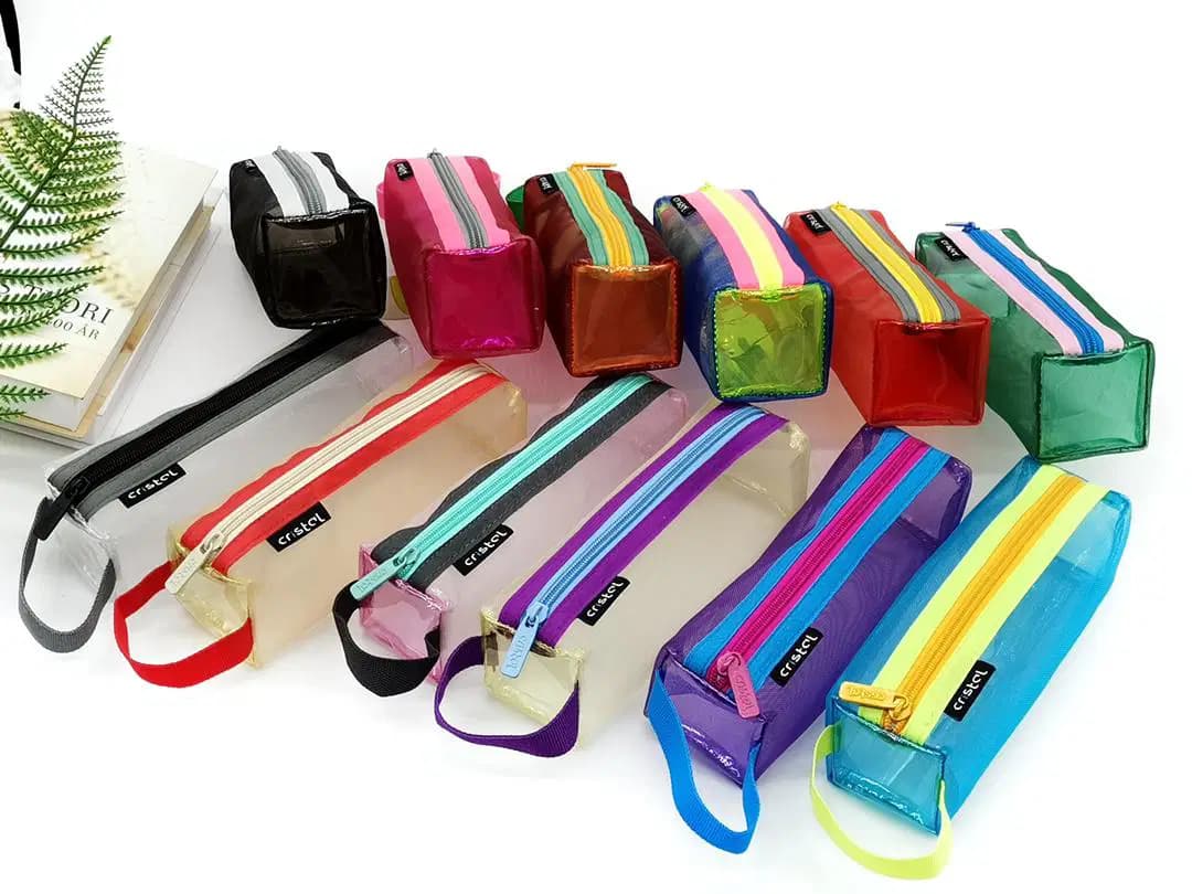 Trousse Carre en Maille Filet Multi-coul Cristal CR-1824