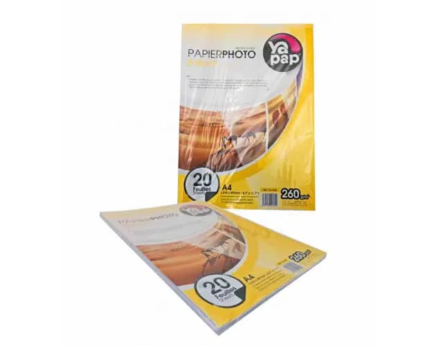 Papier Photo Brillant A4 20 Feuilles 200 g/m2 Ya 1327