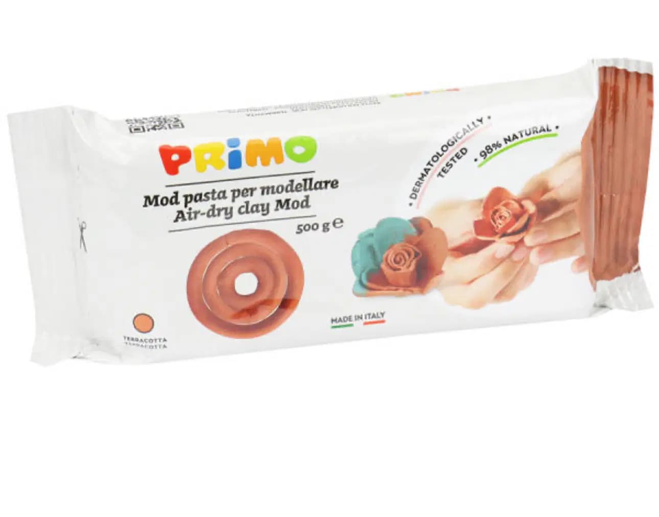 Pate a Modeler Seche a Laire 500gr Rouge Primo 286mod500t