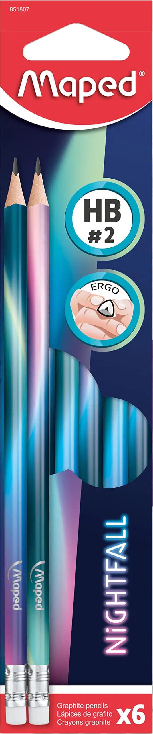 Crayon Graphit Hb Gomme Nightfall en Boite Maped 851807 2