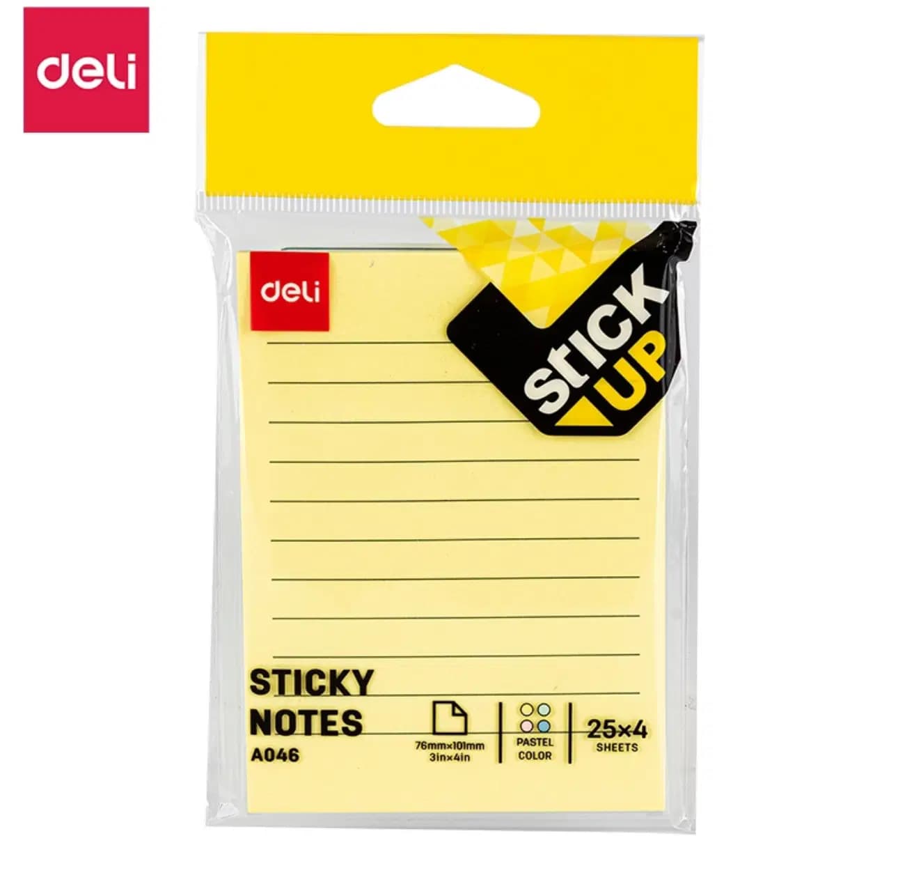 Stick Notes Quadrille 4couleurs 76*101mm