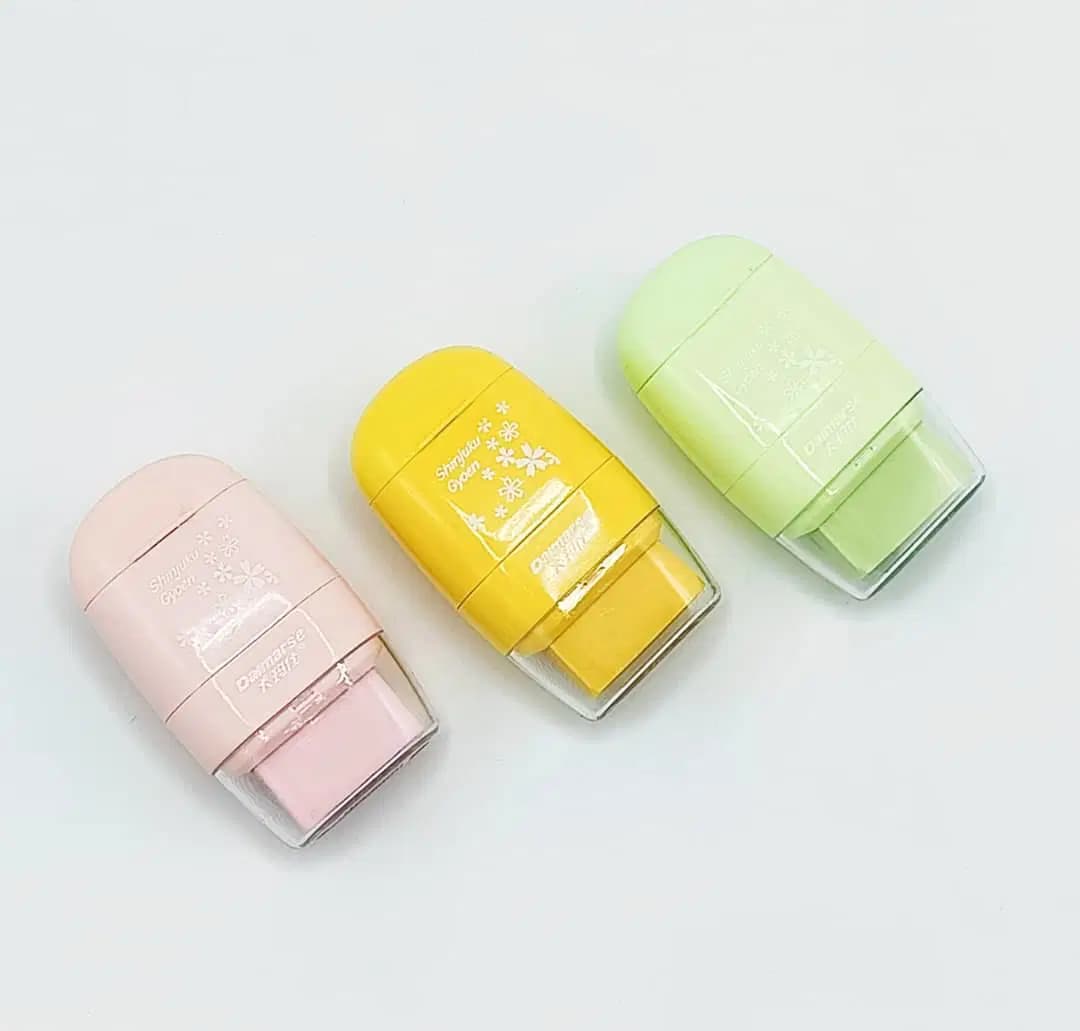 Taille Crayon Double + Gomme Lux en Presentoir Vision Ref DMS-159