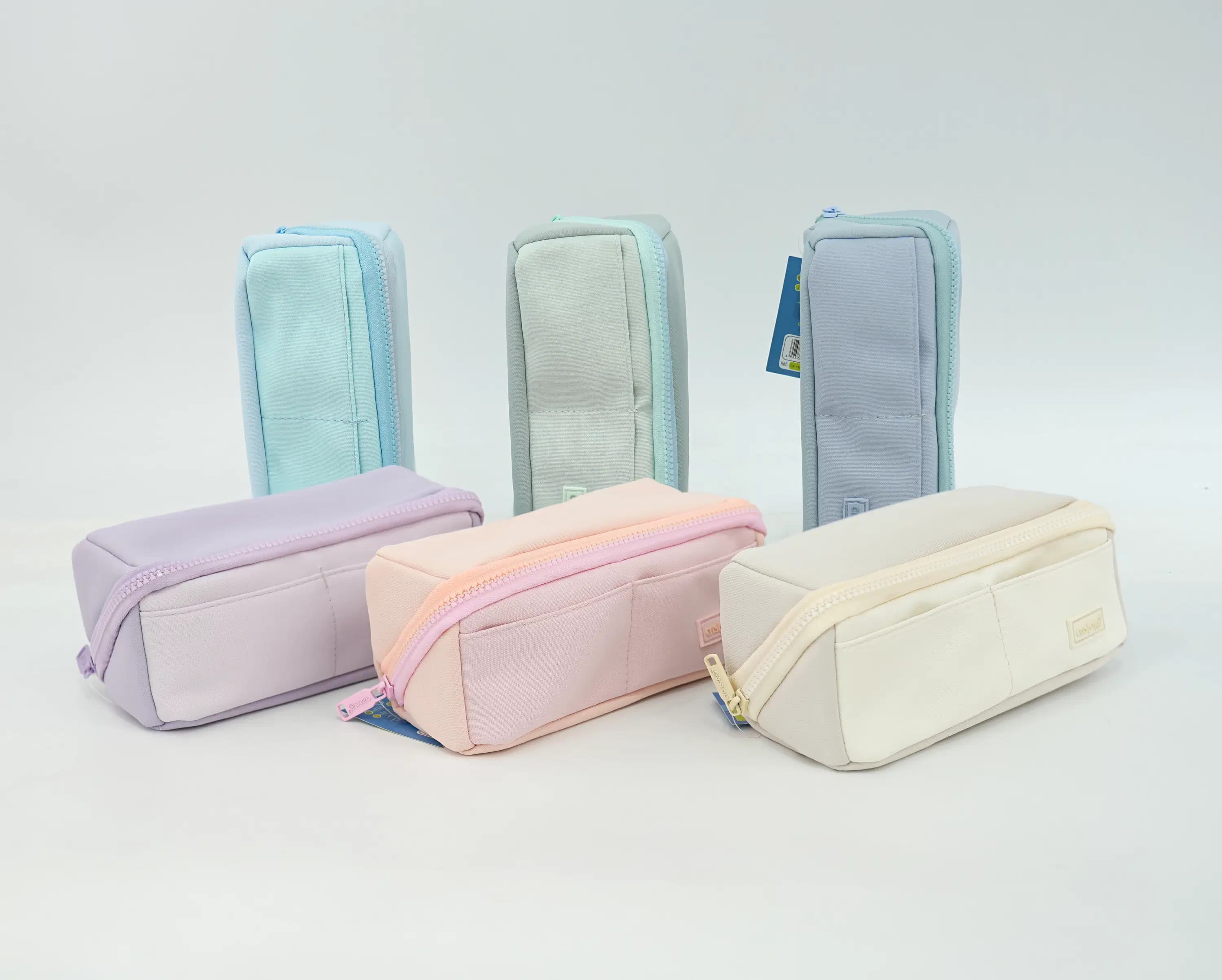Trousse Fermeture Diagonal Uni Pastel CR-11027 2