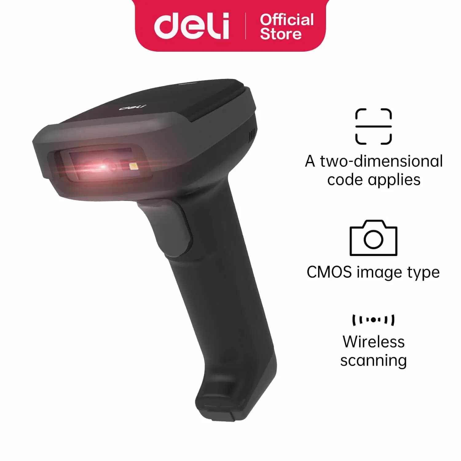 Lecteur Code Barre Portable Sans Fil 1D/2D/2000 Mah