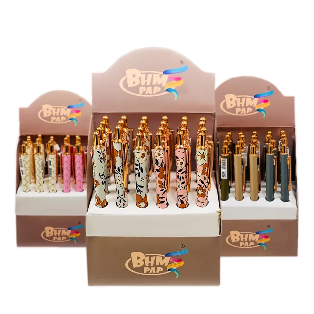 Stylo a Boutton Presentoire de 24PCS Metal 21211-6
