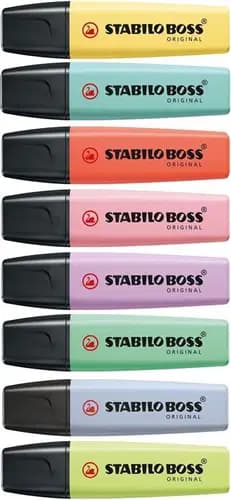 Surligneur Boss Pastel en Pochette de 8 Pcs Nem Col Stablo 70/8-3 2