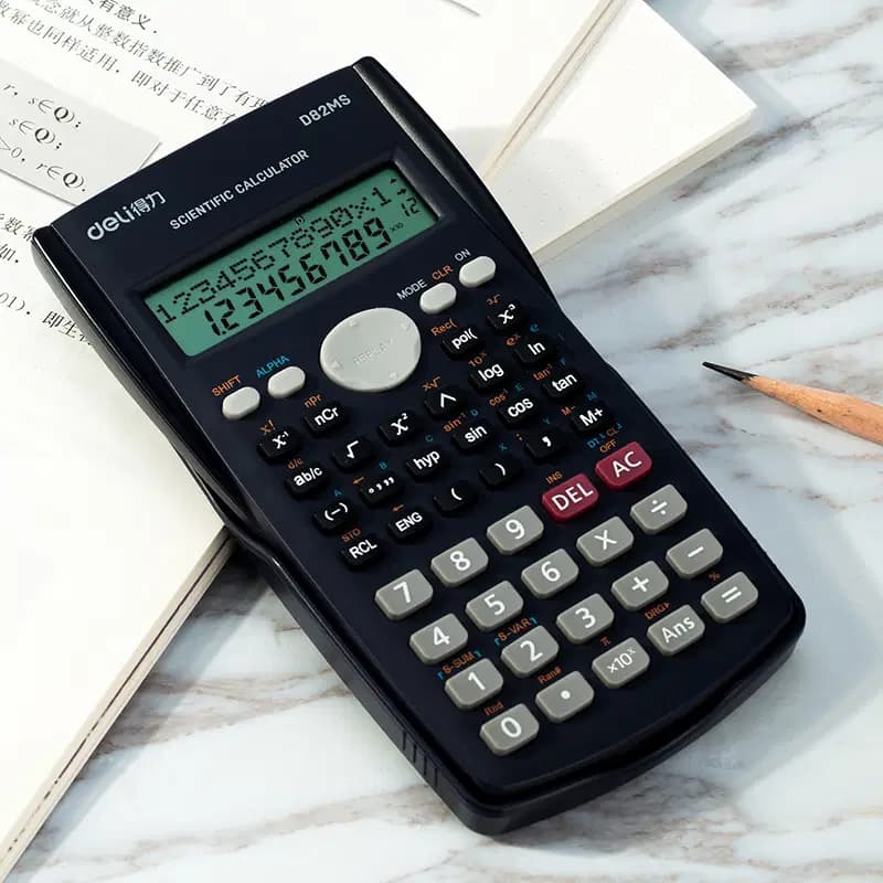 Calculatrice Scientifique 12 Chiffres Dark Blue Deli Ref D82MS-DB 4