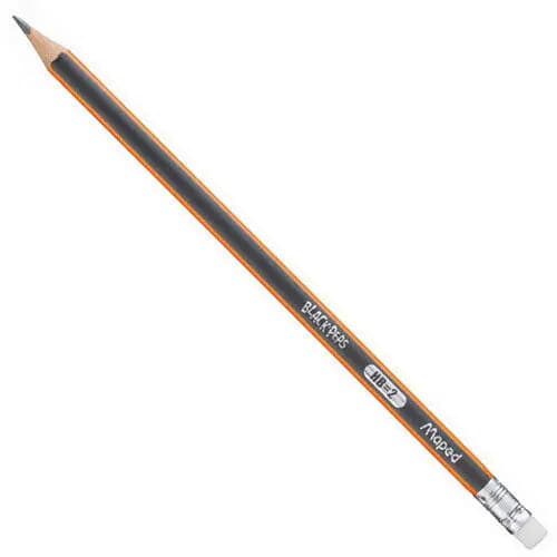 Crayon Maped Noir Black'peps en Bout Gomme Hb