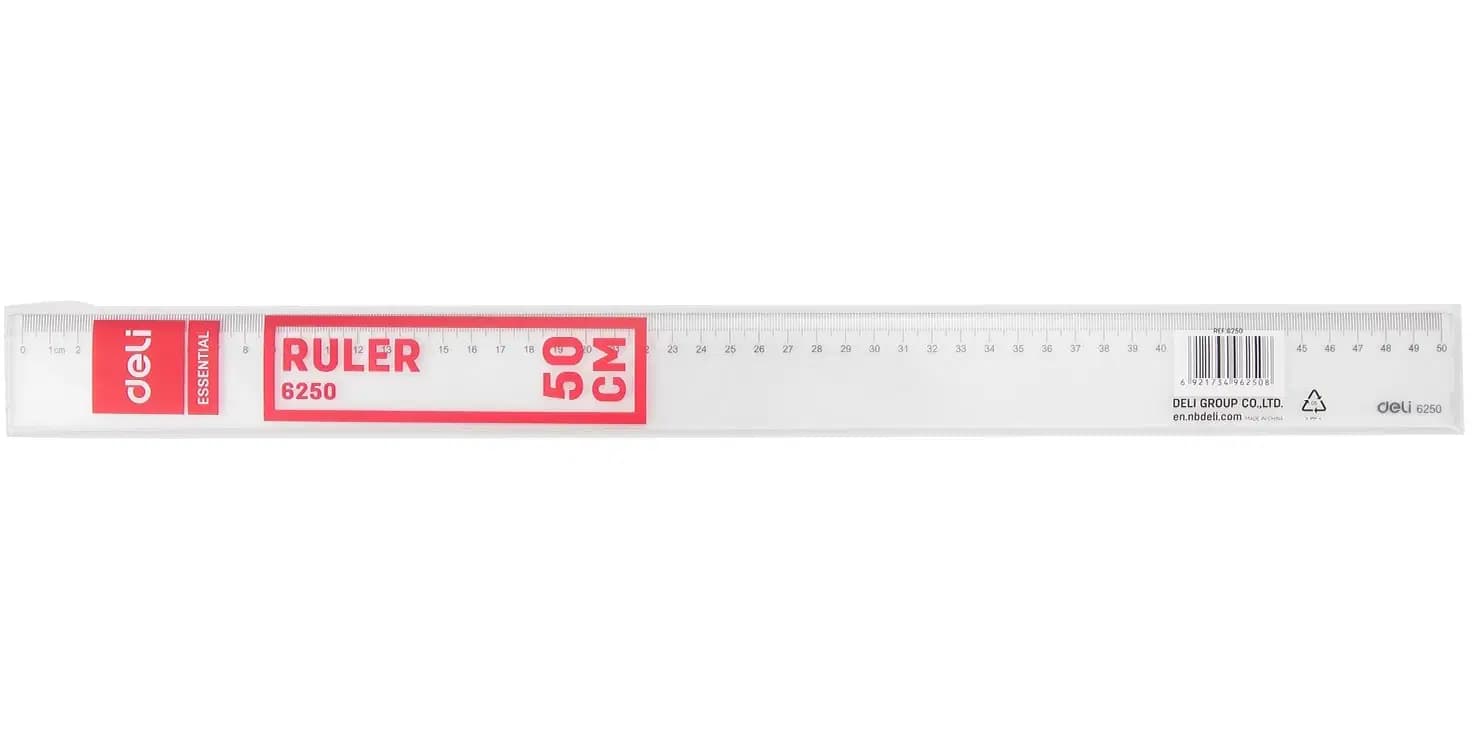 Regle Plate en Plastique 50 Cm Deli Ref 6250 6921734962508